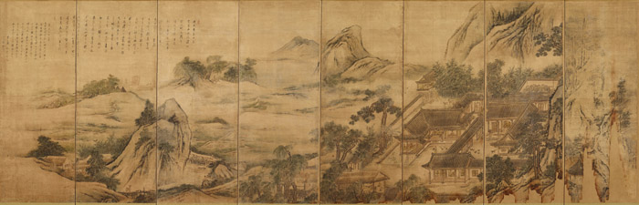 비단에 엷은 색을 입힌 김홍도의 '삼공불환도'(1801) (사진: 국립중앙박물관)