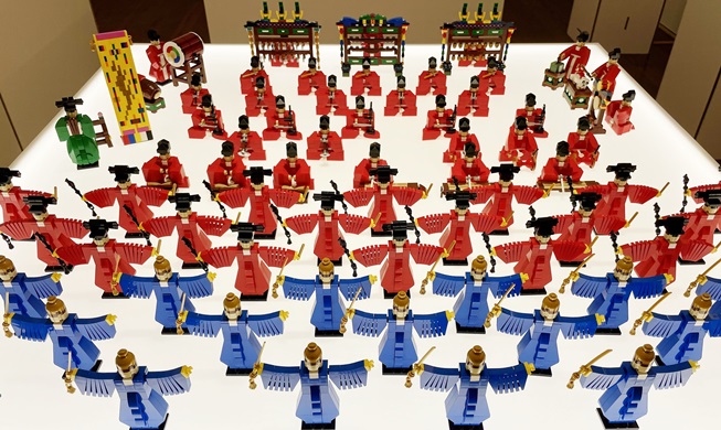 Mit Lego-Steinen hergestelltes koreanisches Kulturerbe