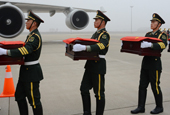 Sterbliche Überreste chinesischer Soldaten werden in die Heimat überführt