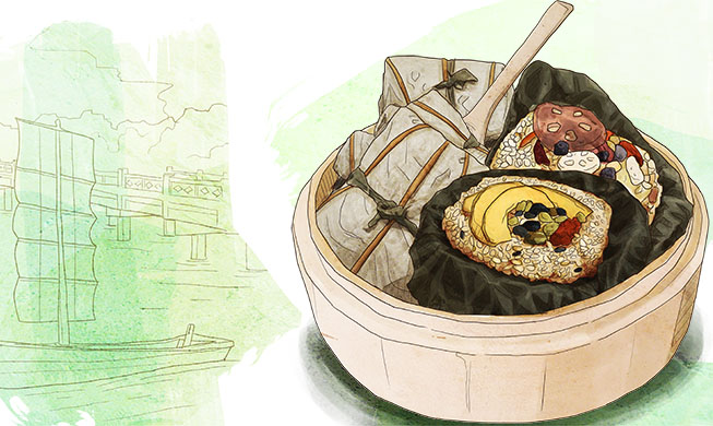 Lust auf frische Sommerküche in Korea: Yeonipbap