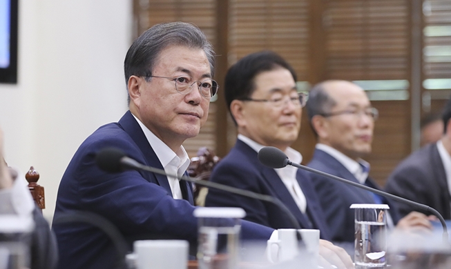 Präsident Moon bittet die Öffentlichkeit um Unterstützung, um Tokio entgegenzuwirken