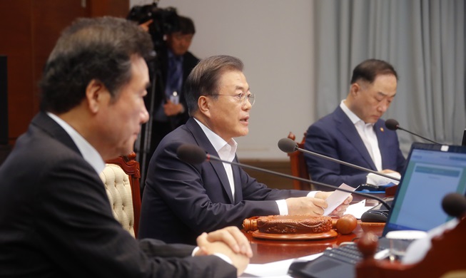 Präsident Moon warnt Japan vor den schwerwiegenden Folgen der Exportbeschränkungen gegen Südkorea