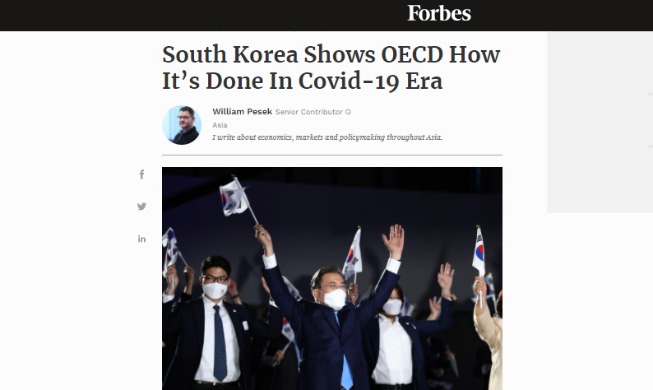 Forbes: Korea macht der OECD die COVID-19-Reaktion vor