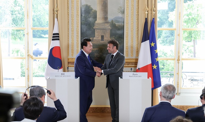 Gipfeltreffen zwischen Südkorea und Frankreich