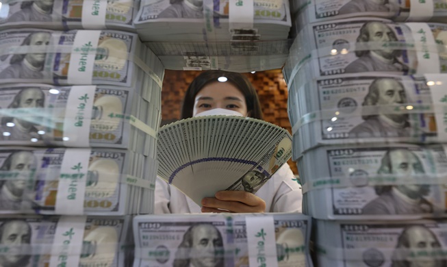Südkoreas Devisenreserven erreichen im Juli ein Rekordhoch von 458,68 Mrd. US-Dollar