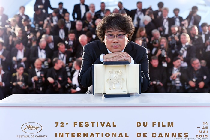 Der südkoreanische Regisseur Bong Joon-Ho gewinnt Hauptpreis in Cannes mit seiner Gesellschaftssatire „Gisaengchung (Parasite)“. ⓒ Filmfestspiele von Cannes