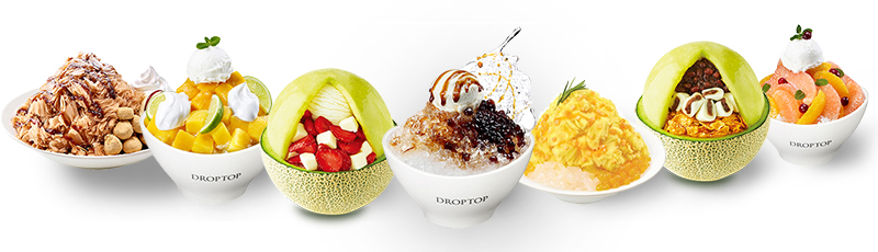 Die Varianten von <i>Bingsu</i> ändern sich jedes Jahr je nach Markttrend. ⓒ EDIYA, Café Droptop, Sulbing, Gongcha Korea