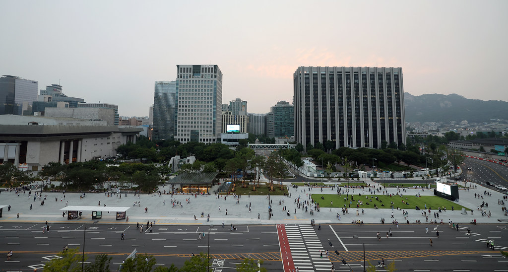 Eine weite Ansicht des Gwanghwamun-Platzes, der am 6. August 2022 wieder geöffnet wird. ⓒ Jeon Han/Korea.net