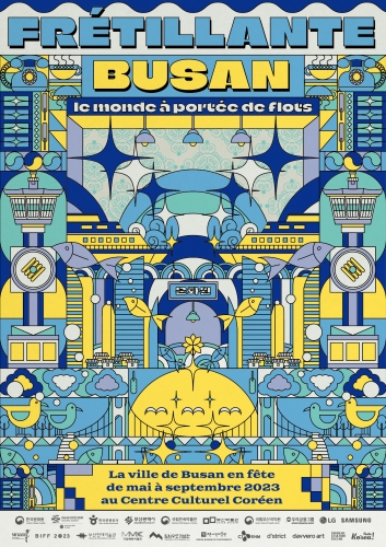 Das Koreanische Kulturzentrum in Frankreich veranstaltet vom 30. Mai ibs zum 16. September ,,Taste Korea!: das Korea Kulturvestival 2023“. Plakat zu Veranstaltungen für Busan ⓒ Koreanisches Kulturzentrum in Frankreich