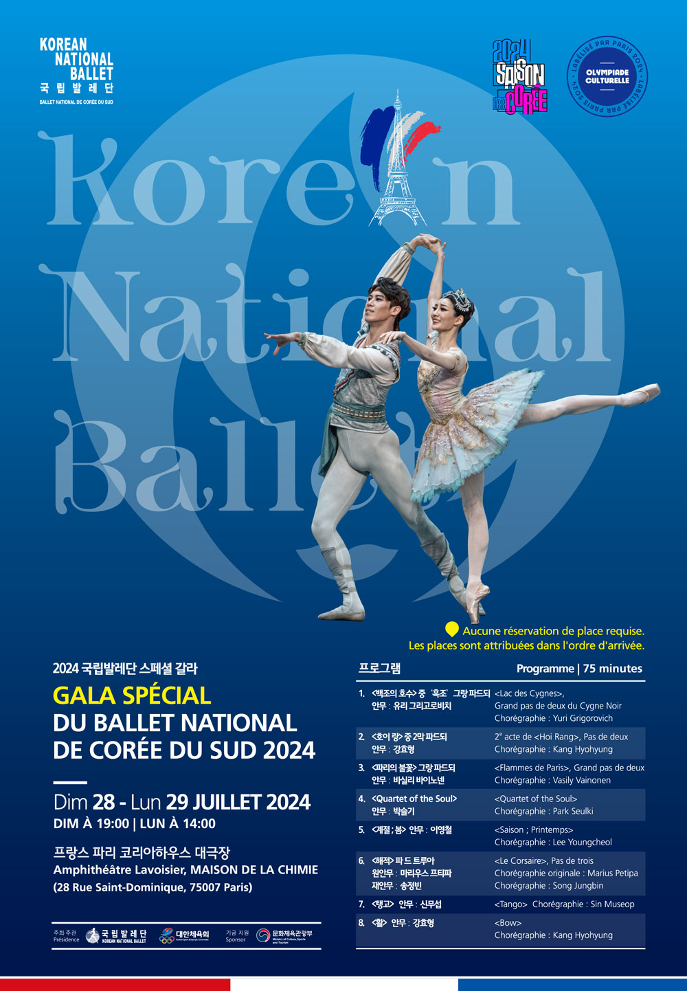 Das Plakat für Sondergala vom koreanischen Nationalballett.