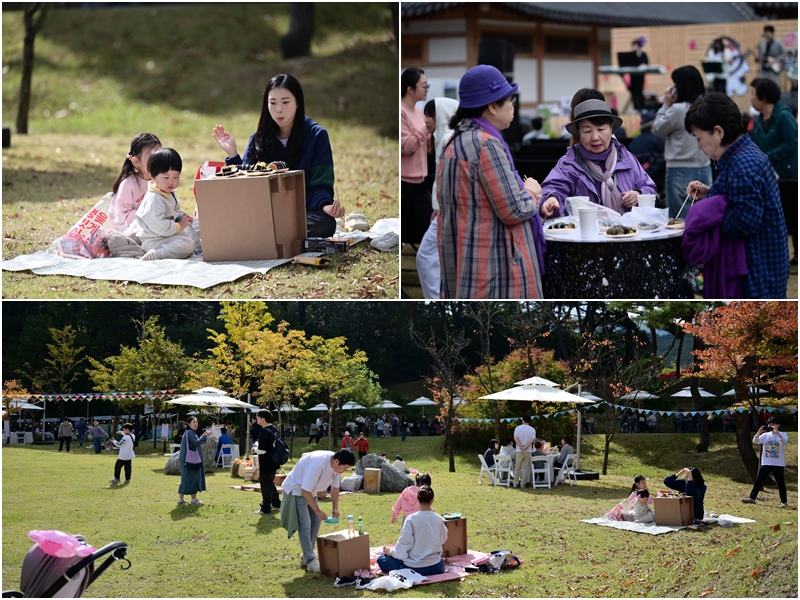 Das vom 26. Oktober bis zum 27. Oktober im Samyeongdaesa Park in Gimcheon, Provinz Gyeongsangbuk-do, veransaltete “Gimcheon Gimbap Festival“ wurde von vielen Menschen besucht. ⓒ Büro vom Gimcheon Gimbal Festival