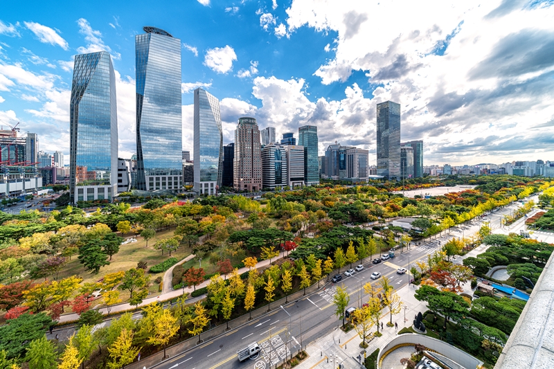 Die Stadtregierung Seoul wurde zum zehnten Mal in Folge als die “beste MICE-Stadt der Welt“ ausgewählt. Foto der Landschaft von Yeouido, Seoul ⓒ iclickart/Die unbefugte Verwendung dieses Fotos ist nach dem Urheberrechtsgesetz strengstens untersagt