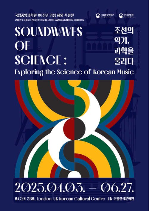 Offizieller Poster für die Sonderausstellung “Soundwaves of Science: Exploring the Science of Korean Music“