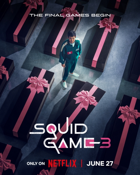 ﻿Teaser-Poster zu „Squid Game Staffel 3“, das am 27. Juni weltweit veröffentlicht wird ⓒ Offizielle Facebook-Seite von Netflix