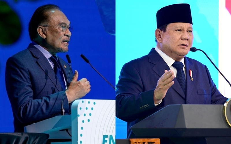 Anwar Ibrahim, der malaysische Premierminister (links), und Prabowo Subianto, der indonesischer Präsident ⓒ Amt des Premierministers Malaysiens und Präsidialamt Indonesiens