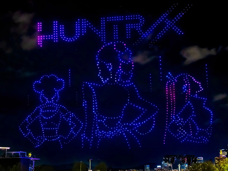 Foto von der 2025 Seoul Hangang River Light Drone Light Show mit dem Thema von “KPop Demon Hunters“, die am 7. September im Ttukseom Hangang Park in Gwangjin-gu, Seoul, stattfand ⓒ Offizielles Instagram-Konto der Stadtregierung Seoul 