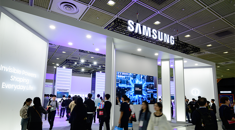﻿Foto des Werbestandes von Samsung Electronics bei der SEDEX 2025 (Semiconductor Exhibition), die vom 22. bis zum 24. Oktober im COEX in Gangnam-gu, Seoul, stattfand ⓒ Samsung Electronics 