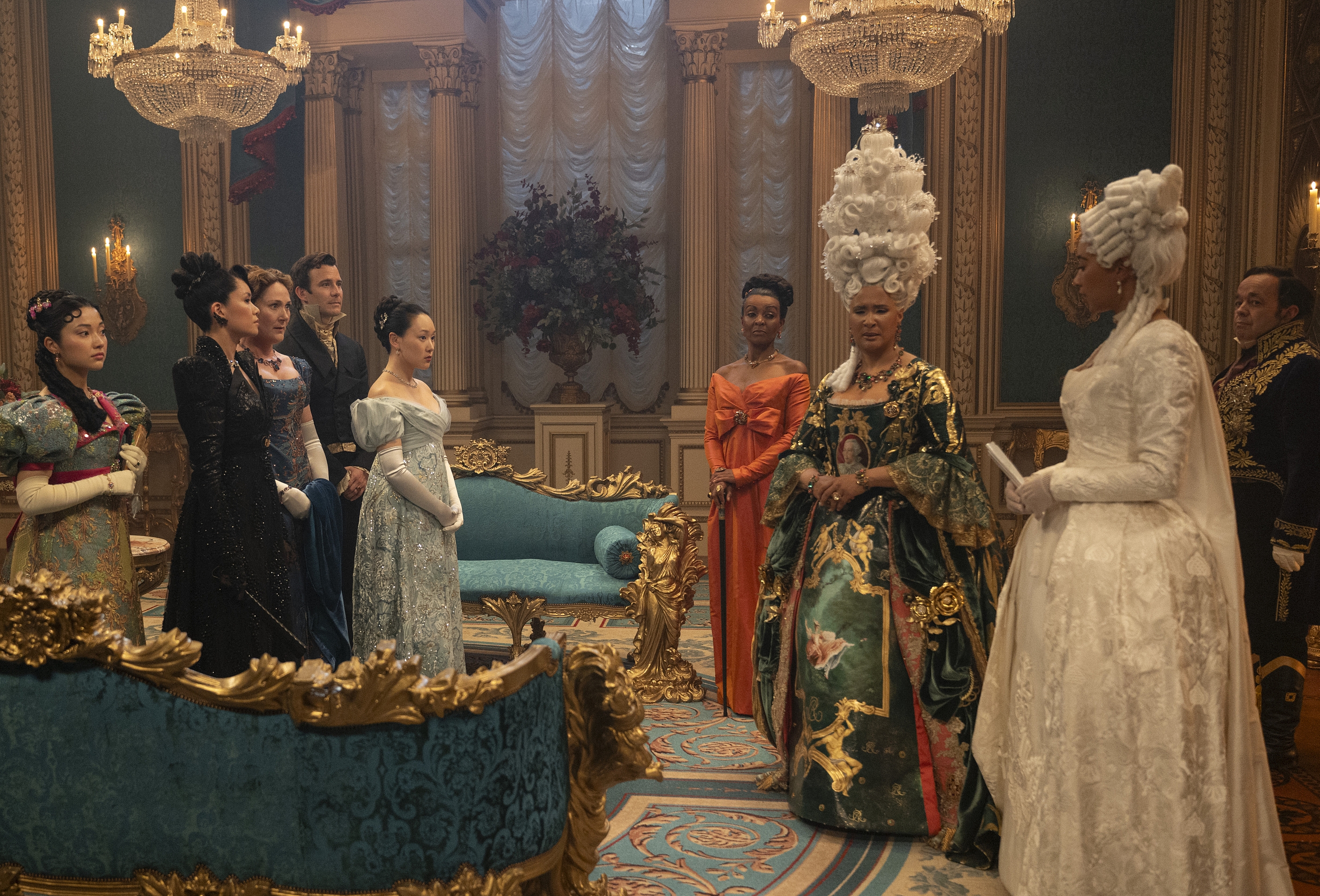 Eine Szene der Staffel 4 der Netflix-Originalserie “Bridgerton” ⓒ Netflix 