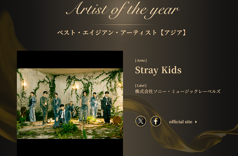 Die K-Pop-Boygruppe Stray Kids gewann bei den 40. Golden Disk Awards vier Preise - &ldquo;Best Asian Artist&rdquo;, &ldquo;Album of the Year&rdquo;, &ldquo;Best 3 Album&rdquo; und &ldquo;Music Video of the Year&rdquo; ⓒ Scrennshot der offiziellen Website der Golden Disk Awards