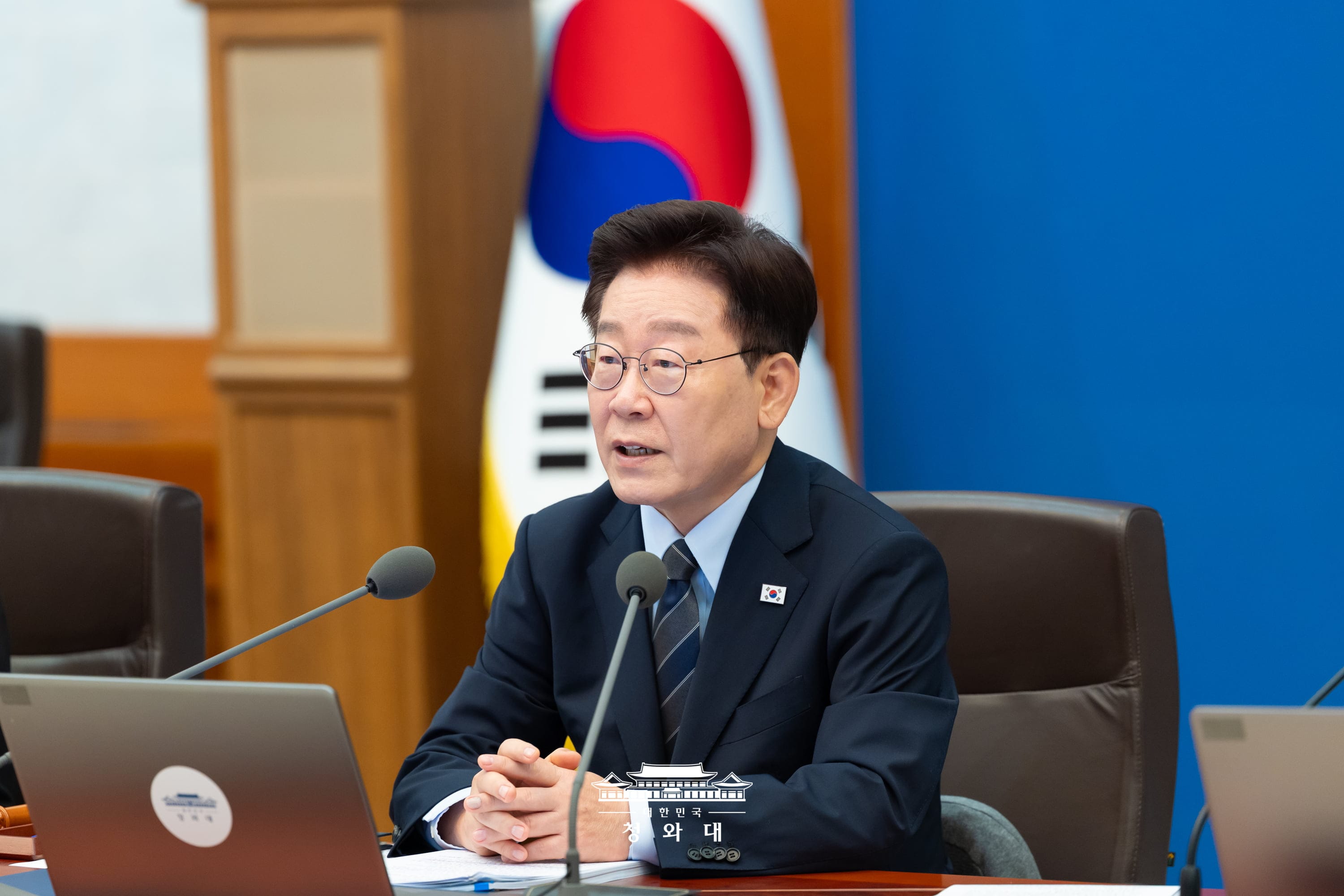 Am 1. September äußert sich Präsident Lee Jae Myung bei der 38. Kabinettssitzung im Cheong Wa Dae in Jongno-gu, Seoul ⓒ Cheong Wa Dae