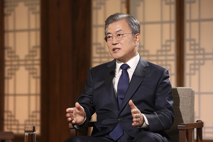 Präsident Moon Jae-in führt am 9. Mai ein Exklusivinterview mit KBS-Fernsehen anlässlich seiner zweijährigen Präsidentschaft.