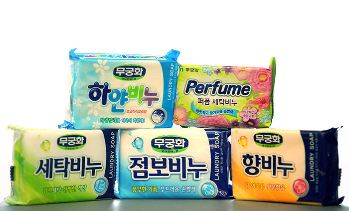 무궁화가 생산하고 있는 다양한 종류의 기능성 세탁비누 