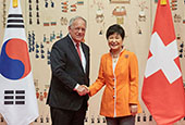 Treffen der Staatsoberhäupter von Korea und der Schweiz 