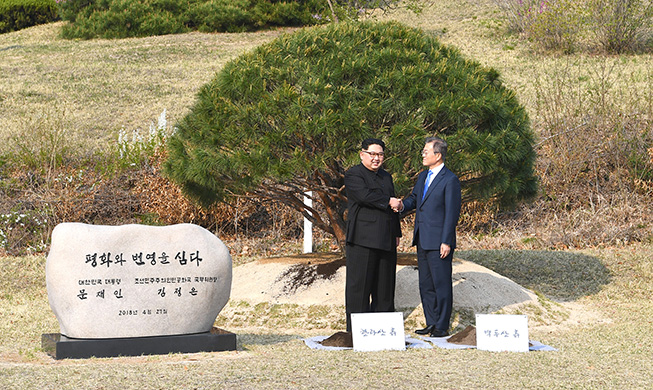 Korea-Gipfel 2018: Gemeinsame Baumpflanzung für Frieden und Wohlstand