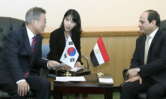 Südkoreas Staatschef hält Gipfelgespräche mit Ägypten und Chile ab