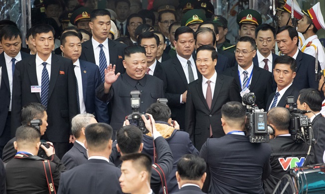 Kim Jong Un und Donald Trump in Hanoi