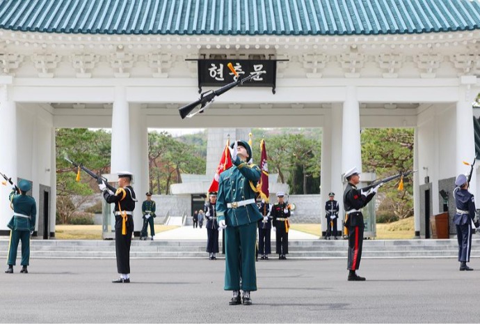 Militärische Zeremonievorführung 