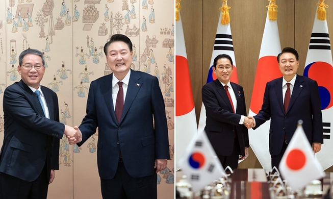 Präsident Yoon führte bilaterale Gipfeltreffen mit Japan und China durch