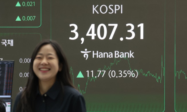 KOSPI überschritt die Marke von 3400 zum ersten Mal