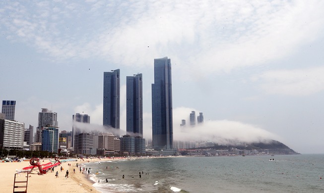 [Korea in Fotos] Ein großartiger Blick auf den Strand Haeundae in Busan