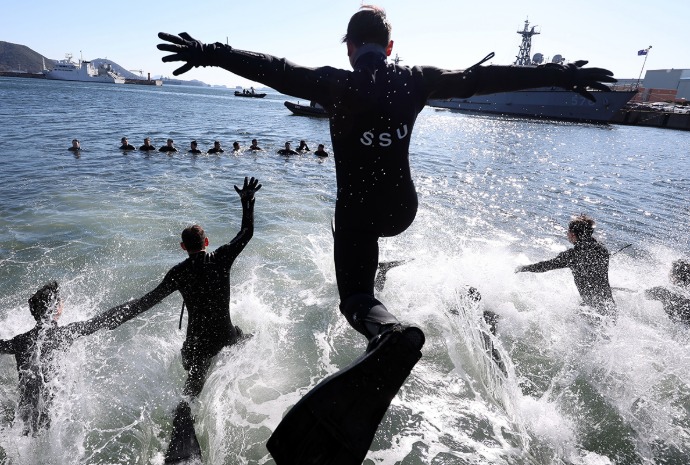 Wintertraining der Schiffsbergungseinheit