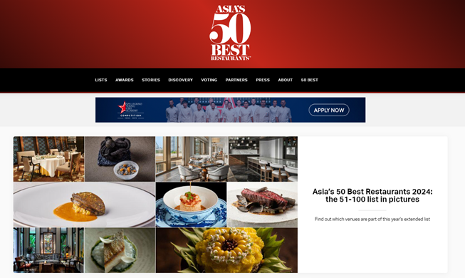 Veranstaltung Asia’s 50 Best Restaurants findet in Korea statt