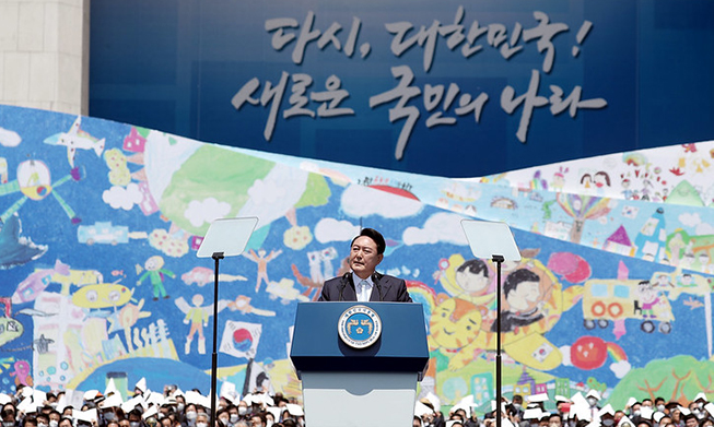 Präsident Yoon Suk Yeol legt den Amtseid ab: ‚Wiederherstellung eines dem Volk gehörenden Landes‘