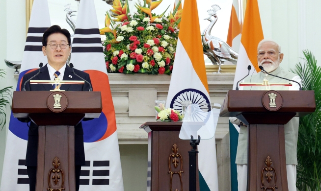 Korea und Indien hielten Gipfeltreffen ab