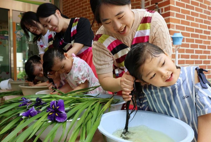 Haarewaschen mit Changpo-Wasser