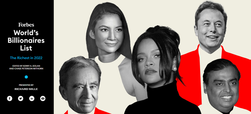 Jedes Jahr veröffentlicht das Wirtschaftsmagazin Forbes eine Liste mit allen Milliardären. 41 davon kommen auch aus Südkorea. ⓒ Screenshot der Website von Forbes