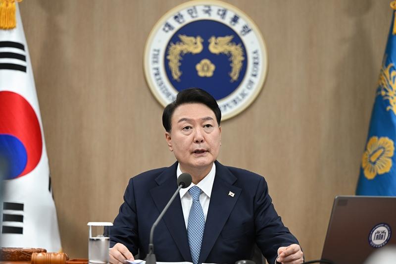 Präsident Yoon Suk Yeol äußerte sich am 12. September bei der 38. Kabinettssitzung im Präsidialamt in Yongsang in Seoul. ⓒ Kang Min-seok vom präsidialen Sicherheitsdienst