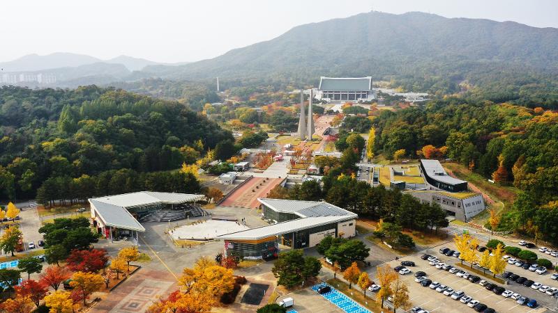 Die Landschaft von The Independence Hall of Korea in Cheonan in der Provinz Chungcheongbuk-do. ⓒ The Independence Hall of Korea 