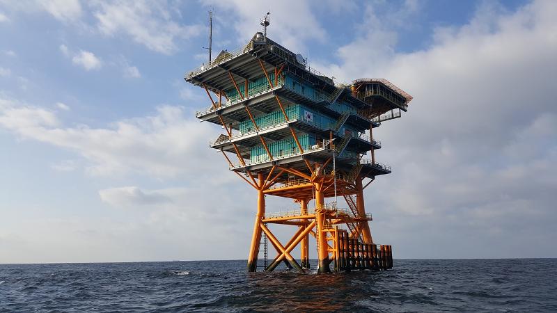Die koreanischen Beobachtungsdaten über Meereswissenschaft wurden als die internationalen ozeanographischen Daten der UN offiziell anerkannt. Foto der Ongjonsocheongcho Meeresforschungsstation ⓒ Korea Hydrographic and Oceanographic Agency  