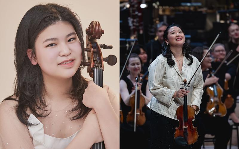 Sae Bom Lee, die koreanische Cellistin (links), belegte am 25. Mai den ersten Platz in der Kategorie Cello bei den Washington International Competition. Die koreanische Geigerin Sueye Park eroberte die Kategorie Geige bei den International Jean Sibelius Violin Competition, die vom 27. Mai bis zum 29. Mai in Helsinki in Finnland liefen © Kumho Cultural Foundation