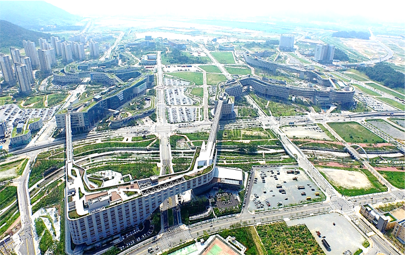 Foto: Die Landschaft des Regierungskomplexes Sejong.