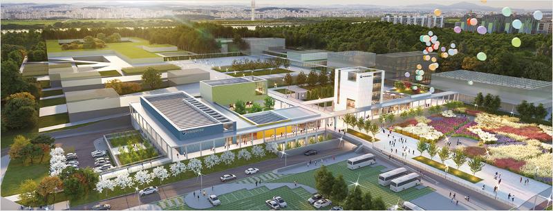 Foto: Die Draufsicht des Nationalmuseums in Sejong  