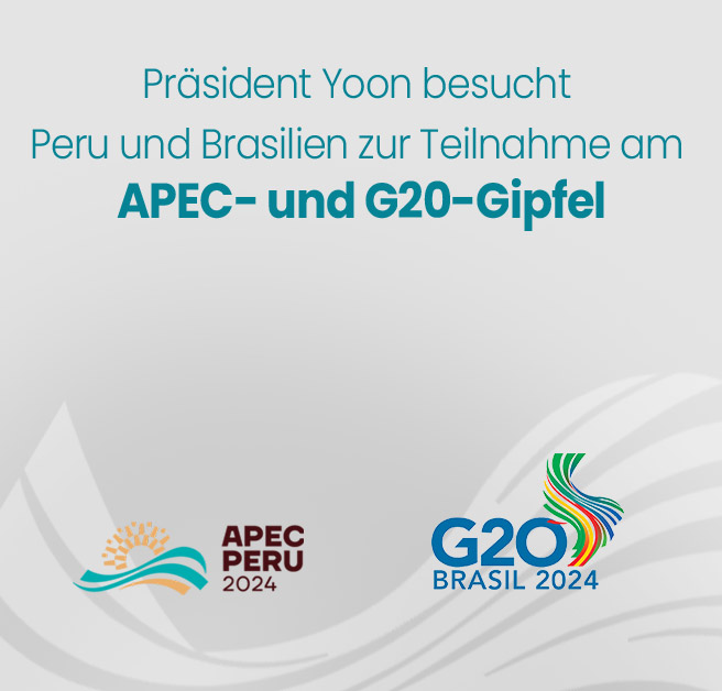 Präsident Yoon besucht  Peru und Brasilien zur Teilnahme am  APEC- und G20-Gipfel