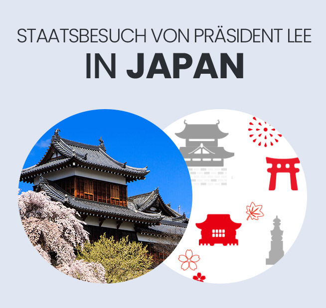 Staatsbesuch von Präsident Lee in Japan