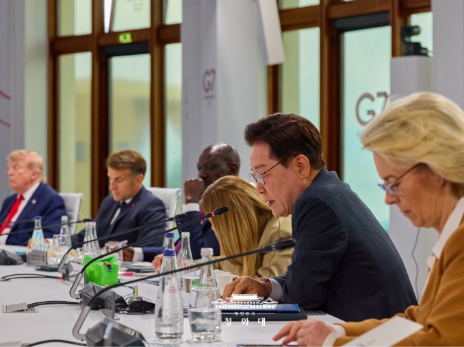 Präsident Lee beim G7-Gipfel: „KI-Ergebnisse sollen der ganzen Welt zugutekommen“